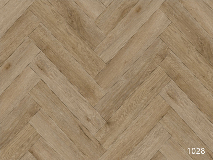 Oak herringbone SPC flooring